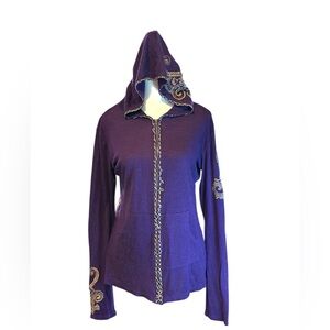 Purple Boho hippy light weight hoodie